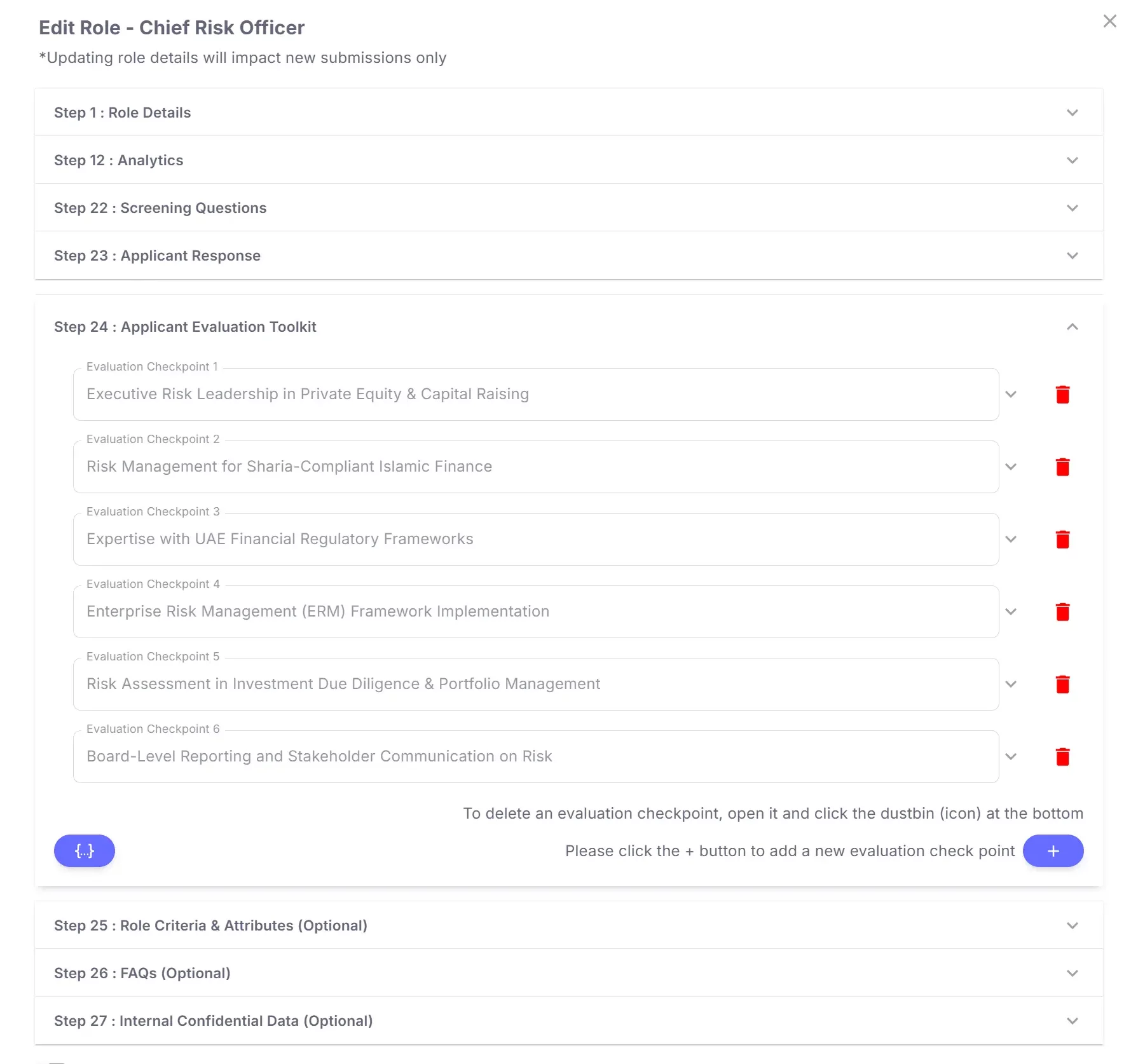 Role requirements transformed into structured recruiter priorities